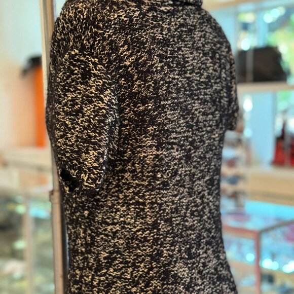 OSCAR DE LA RENTA, Black and White Sweater with Hoodie - Picture 4 of 8